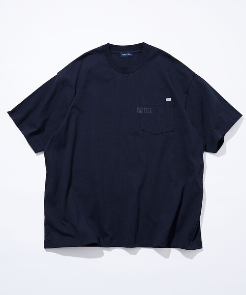 「NAUTICA」 半袖Tシャツ LARGE ネイビー メンズ_画像3
