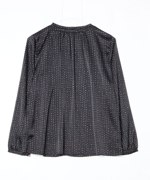 「UNITED ARROWS」 ドット柄長袖ブラウス「closet storyコラボ」 - ブラック レディース_画像2