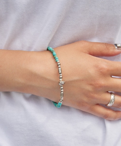 アクセサリー SunKu Pipe Beads Bracelet SunKu（サンク） ブレスレット Turquoise ＆ Silver Pipe Ball Beads