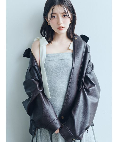 SNIDEL（スナイデル） ワンピース 「UV」ショルダーリボンカットベア