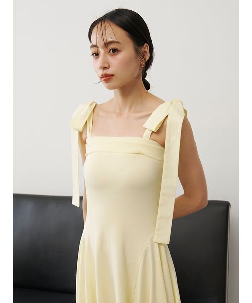 SNIDEL（スナイデル） ワンピース 「UV」ショルダーリボンカットベア