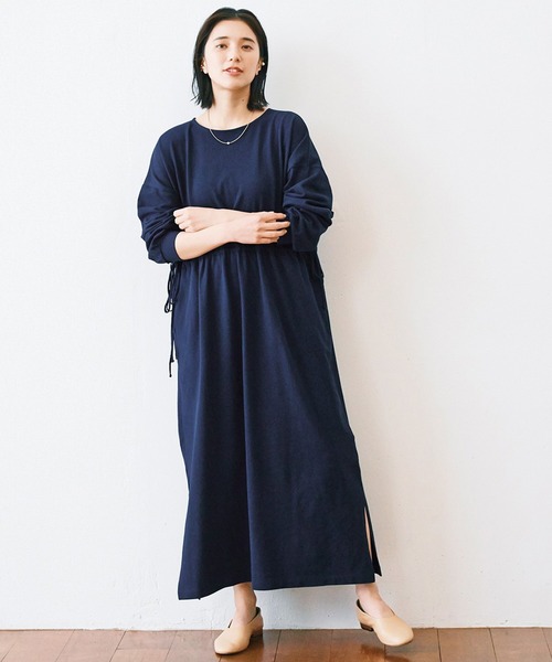 ワンピース 佐藤かなさんプロデュース アヴェクモワ ウエストリボンカットソーワンピース ネイビー Zozotown Yahoo 店 通販 Yahoo ショッピング