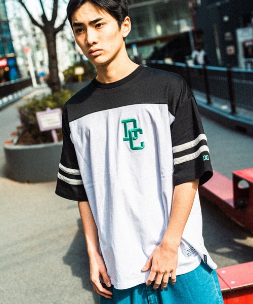 Tシャツ Tシャツ Dc ディーシー 吸汗速乾 オーバーサイズ ユニフォーム風tシャツ 切り返しカラー スリーブライン スポーティ カットソー Dst Zozotown Yahoo 店 通販 Yahoo ショッピング