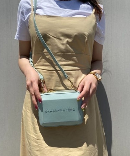 新品　サマンサヴェガ　ナノ　スクエア　ストーン　バッグ　ショルダー　結婚式 サマンサベガ SAMANTHAVEGA ナノスクエアストーンショルダー