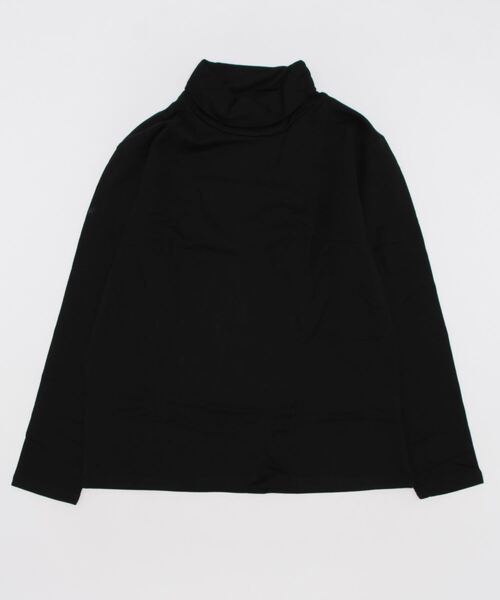 新品　裏起毛　ESSENTIALS バックロゴ ロングtシャツ　Sサイズ　黒い STYLEBLOCK tシャツ 裏起毛タートルネックロングTシャツ メンズ