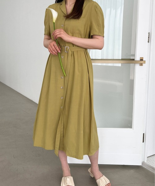 ★Hobbs London★ TYRA ベルト付き シャツ ワンピース セール】 レザーベルト付きシャツワンピース （ミニ丈・ひざ丈