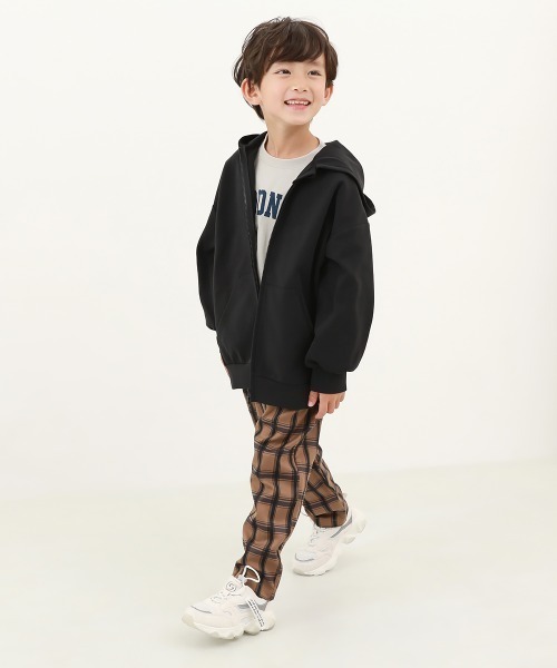 パーカー　子供服 devirock パーカー 防汚 ビッグシルエット ジップパーカー