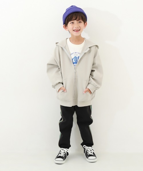 パーカー　子供服 XLARGE KIDS パーカー 藍染めポンチョ型半袖パーカー キッズ