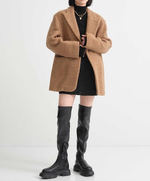 昨年購入‼️STUDIOUS ショートコートFreeサイズ　定価55,000円‼️ STUDIOUS ピーコート pコート 「STUDIOUS/ステュディオス」ロー