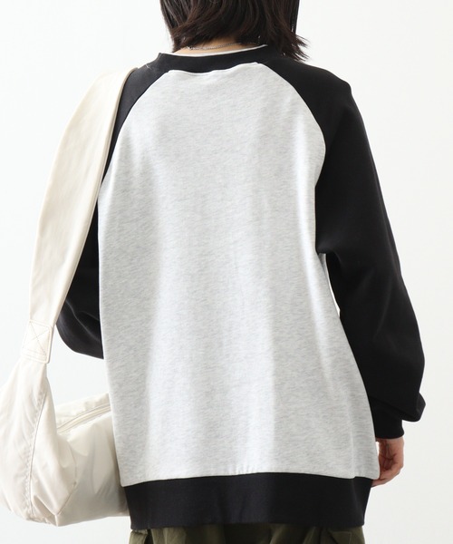 atONE トレーナー スウェット 裏起毛オーバーサイズラグラン