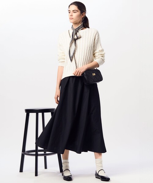 23区（ニジュウサンク） スカート 「洗える」ルミエールタフタ フレア