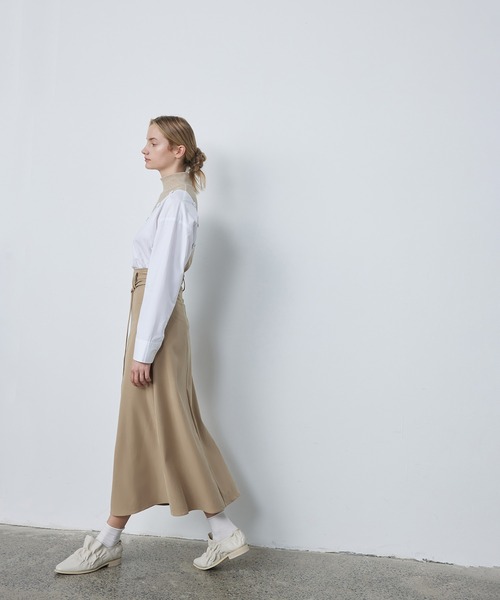 スカート 「ELOOPS」ベルトループデザインドレープフレアスカート