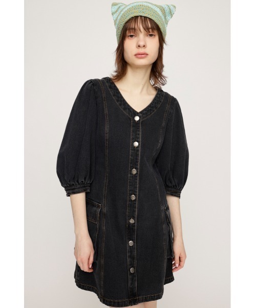 SLY（スライ） ワンピース V NECK DENIM S/OP ヴイネック デニム