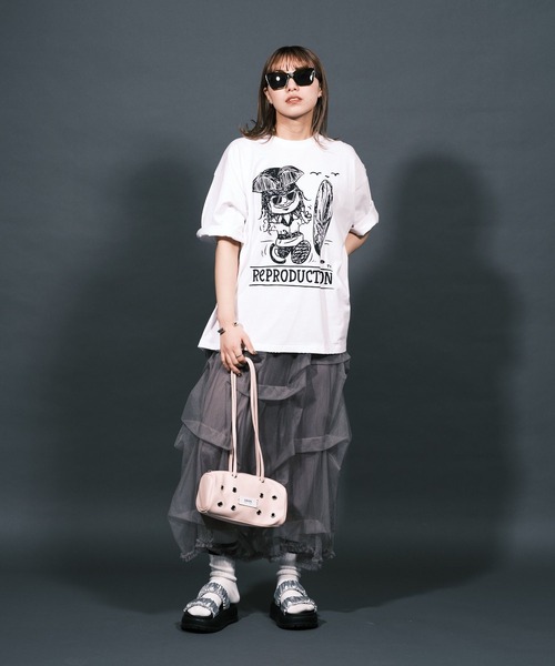 tシャツ Tシャツ レディース 「ユニセックス」「RePRODUCTION LABEL / リプロダクションレーベル」アソートパウダー加工グラインダー｜zozo｜06