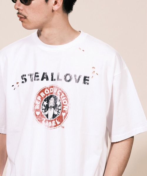 tシャツ Tシャツ レディース 「ユニセックス」「RePRODUCTION LABEL / リプロダクションレーベル」アソートパウダー加工グラインダー｜zozo｜32