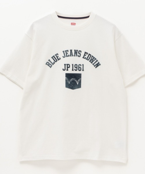 EDWIN tシャツ プリント S/S TEE メンズ レディース : ZOZOTOWN