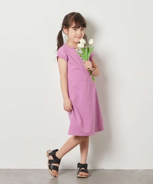 【期間限定】 a.v.v ワンピース 「140-150」レースアップカットワンピース ワンピース