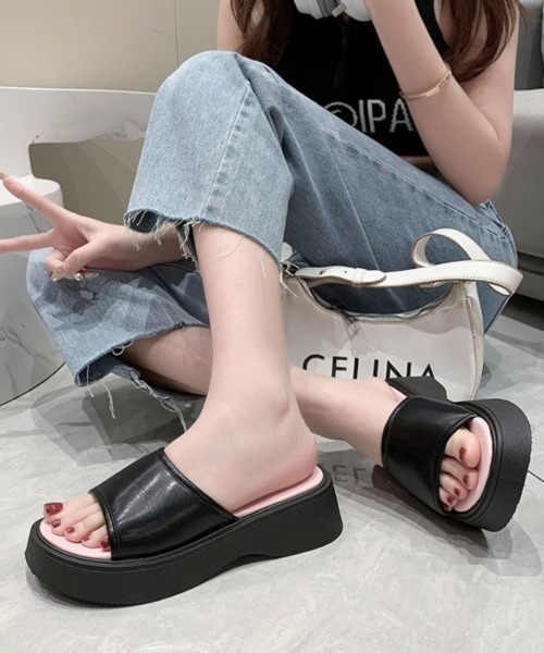 サンダル 厚底 ワンベルトサンダル レディース : ZOZOTOWN Yahoo