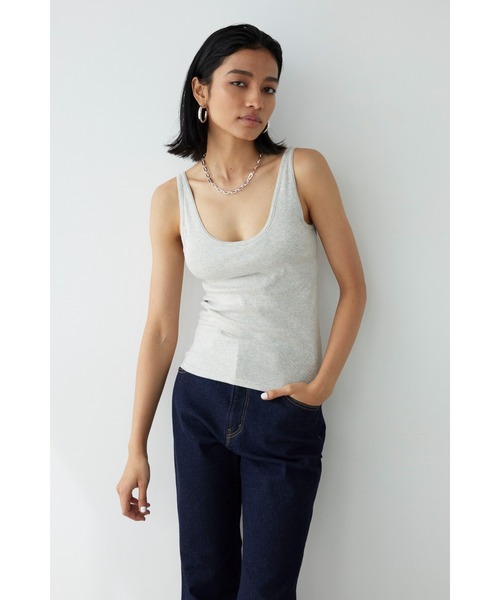 タンクトップ ノースリーブ Basic Organic Cotton Padded Tank Top /オーガニックコットンタンクトップ レディース