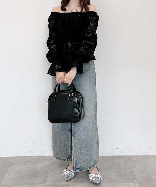 ブラウス シャツ スリットスリーブシャツジャケット レディース Heather ブラウス シャツ フロントスリットブラウス 141584