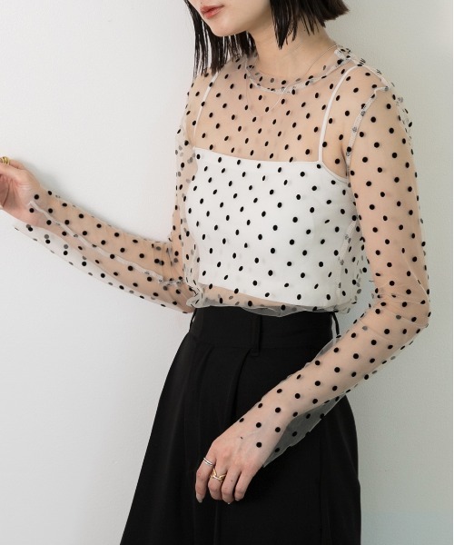 ad thie（アドティエ） tシャツ ドットチュール シアートップス