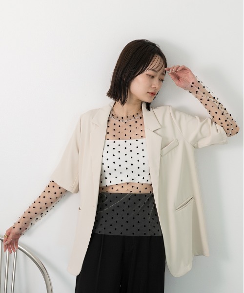 ad thie tシャツ ドットチュール シアートップス レディース