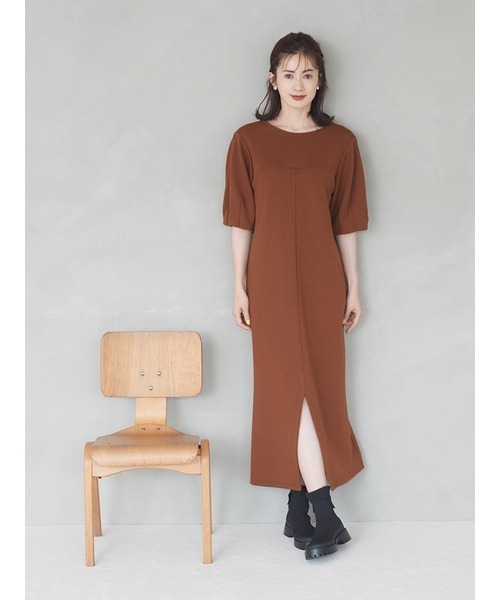 emmi」 半袖ワンピース ONE SIZE ブラウン レディース : 85542839 