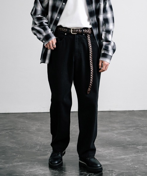 Rocky Monroe ベルト PUレザーロングメッシュベルト メンズ