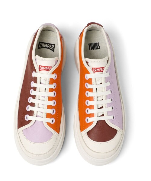 極美品 カンペール　TWINS　レザースニーカー　レースアップ　バイカラー ⭐️極美品⭐️ カンペール TWINS レザースニーカー レースアップ バイ