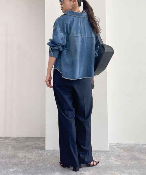未使用　完売品　フレディ&グロスター　デニムクロップドシャツ デニムクロップドシャツ | FREDY & GLOSTER(フレディ アンド