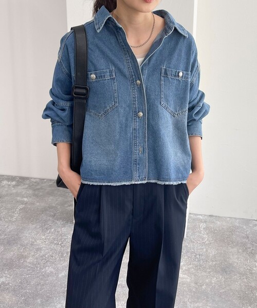 「fredy emue」 長袖シャツ 38 ブルー レディース fredy emue 「fredy emue」 長袖シャツ 38 ブルー系その他3