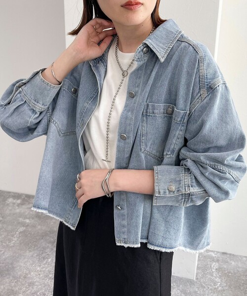 未使用　完売品　フレディ&グロスター　デニムクロップドシャツ デニムクロップドシャツ | FREDY & GLOSTER(フレディ アンド