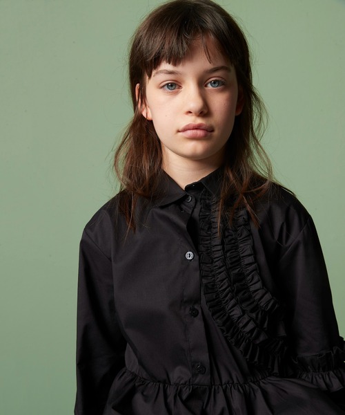 MSGM KIDS ワンピース フリルディテール シャツワンピース キッズ 子供 