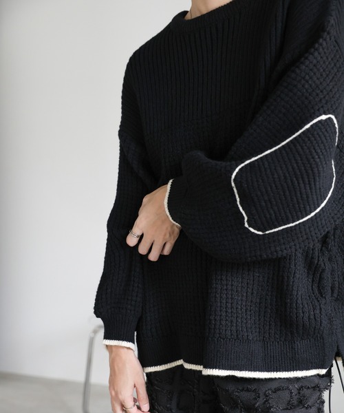 select MOCA（セレクトモカ） ニット セーター ワッフル編切替サイド