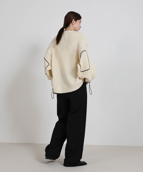select MOCA（セレクトモカ） ニット セーター ワッフル編切替サイド
