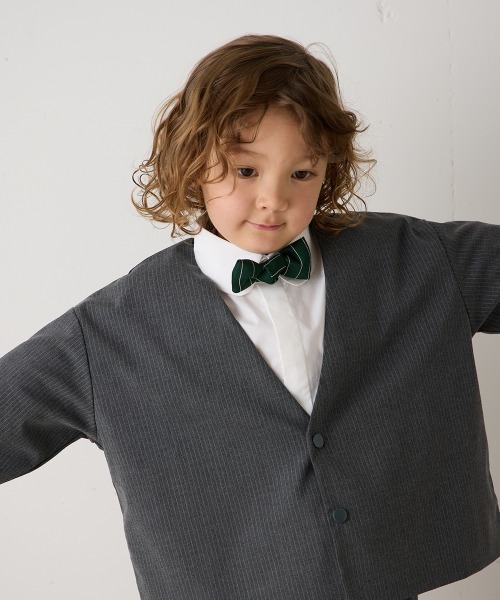 riziere（リジェール） 蝶ネクタイ ストライプ柄蝶ネクタイ（ボタン