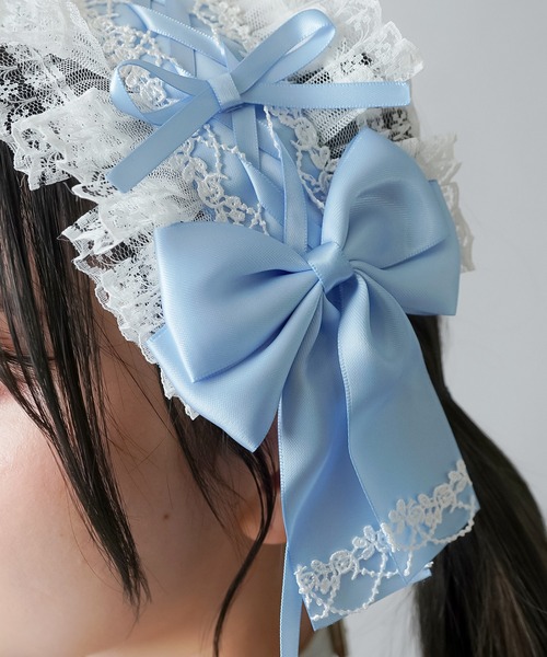SPINNS ヘアクリップ リボンレース ヘッドドレス : ZOZOTOWN