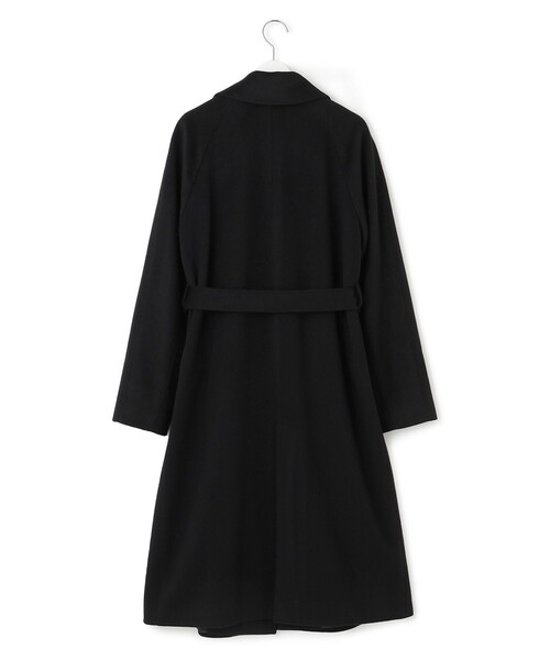 【未使用品　イタリア製生地】23区 ウール　カシミヤ　コート ロング　L 黒 23区（ニジュウサンク） コート チェスターコート 「滝沢眞規子さん