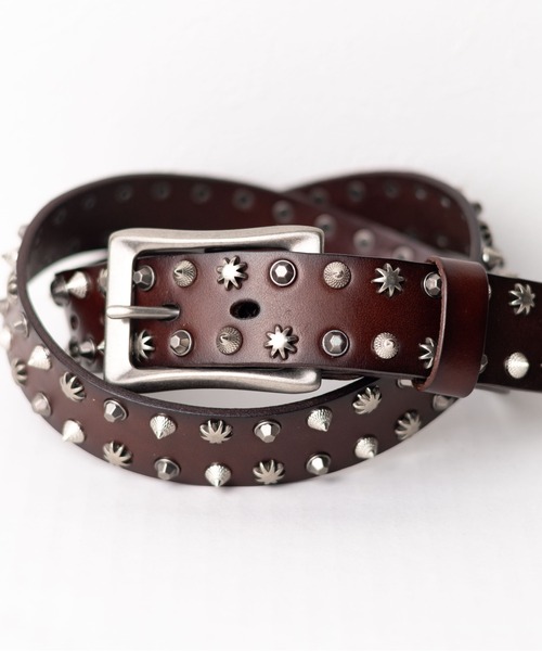 ベルト レザー- ポイントスタッズベルト レディース メンズ : ZOZOTOWN