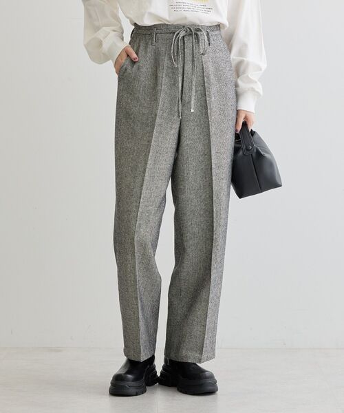 ELENCARE DUE パンツ ツイードカーブパンツ レディース : ZOZOTOWN