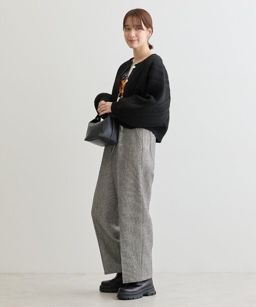 ELENCARE DUE パンツ ツイードカーブパンツ レディース : ZOZOTOWN