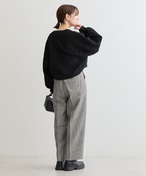 ELENCARE DUE パンツ ツイードカーブパンツ レディース : ZOZOTOWN