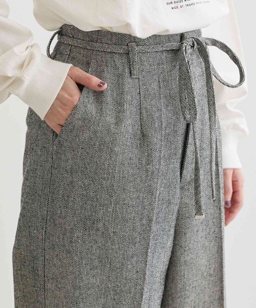 ELENCARE DUE パンツ ツイードカーブパンツ レディース : ZOZOTOWN