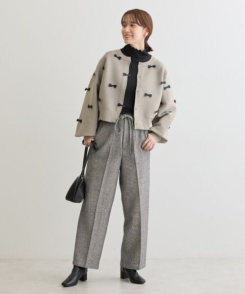 ELENCARE DUE パンツ ツイードカーブパンツ レディース : ZOZOTOWN