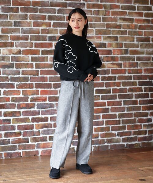 ELENCARE DUE パンツ ツイードカーブパンツ レディース : ZOZOTOWN