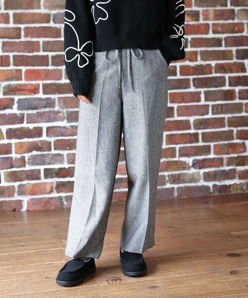 ELENCARE DUE パンツ ツイードカーブパンツ レディース : ZOZOTOWN