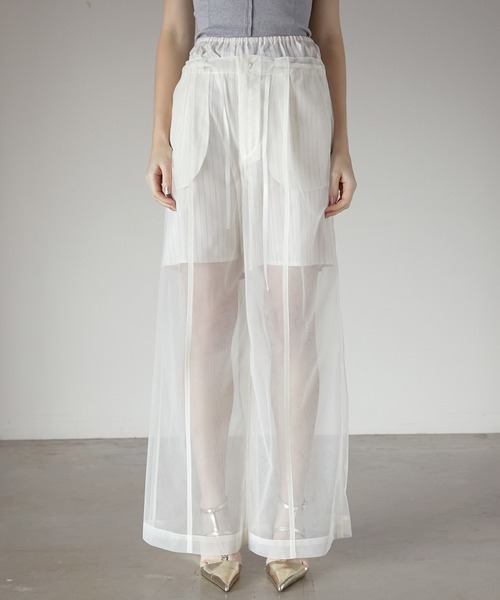 パンツ PRANK PROJECT Tulle Voluminous Pants PRANK PROJECT パンツ ダブルレイヤーチュールパンツ / Bonded