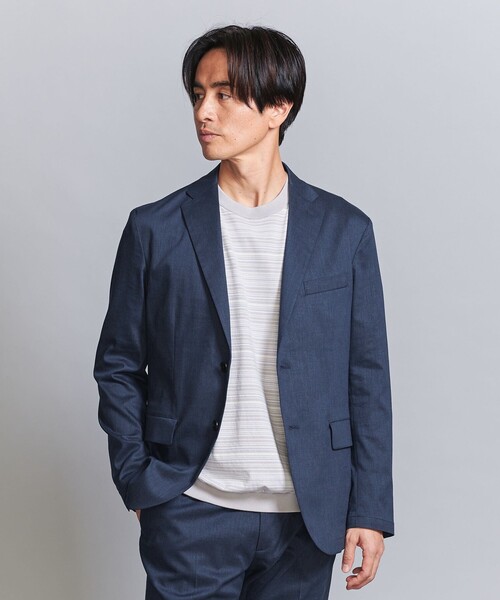 【美品】ビームスライツ/ドライタッチナイロン2ボタンジャケット/春夏/超軽量/L Brilla per il gusto（ブリッラ ペル イル グスト）BEAMS LIGHTS
