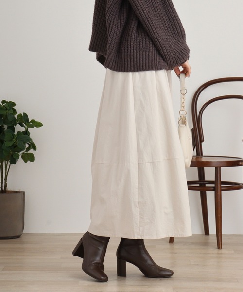 Emago（イマゴ） ロング スカート 花刺繍ゆるバルーンスカート
