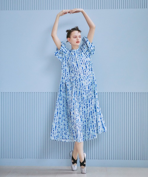 極美品 manana suerte オリジナルプリントバルーンワンピース manana suerteオリジナルプリントバルーンワンピース｜Yahoo